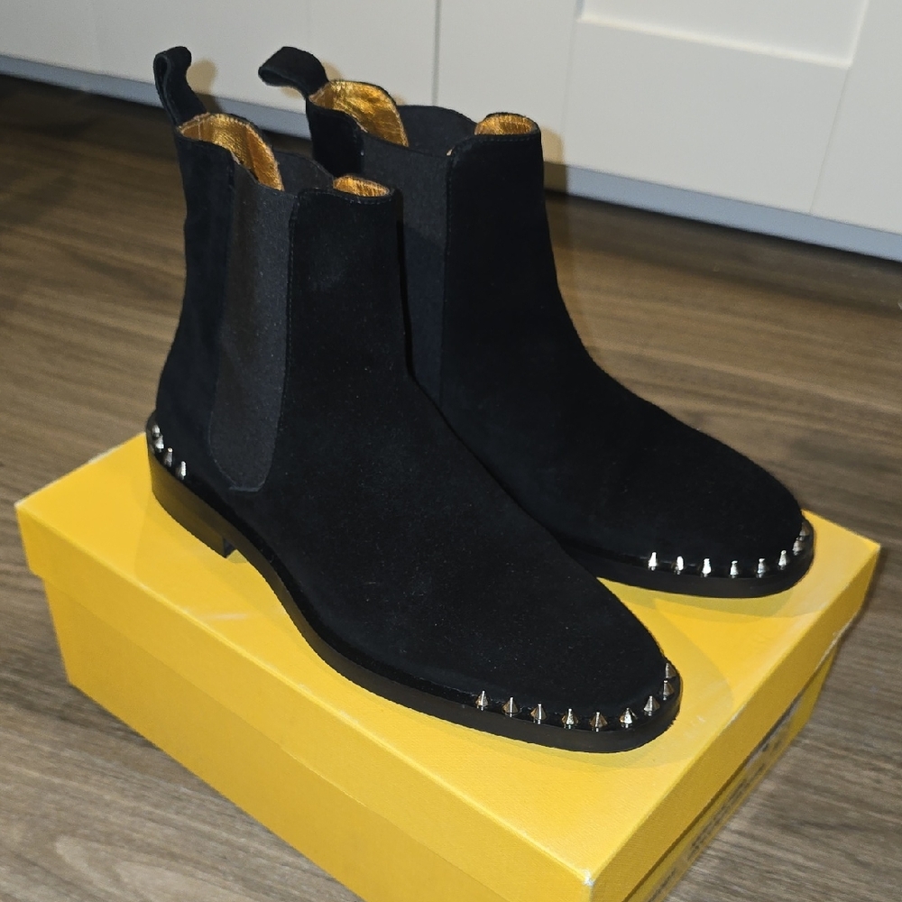 Black Studded Ankle Boots